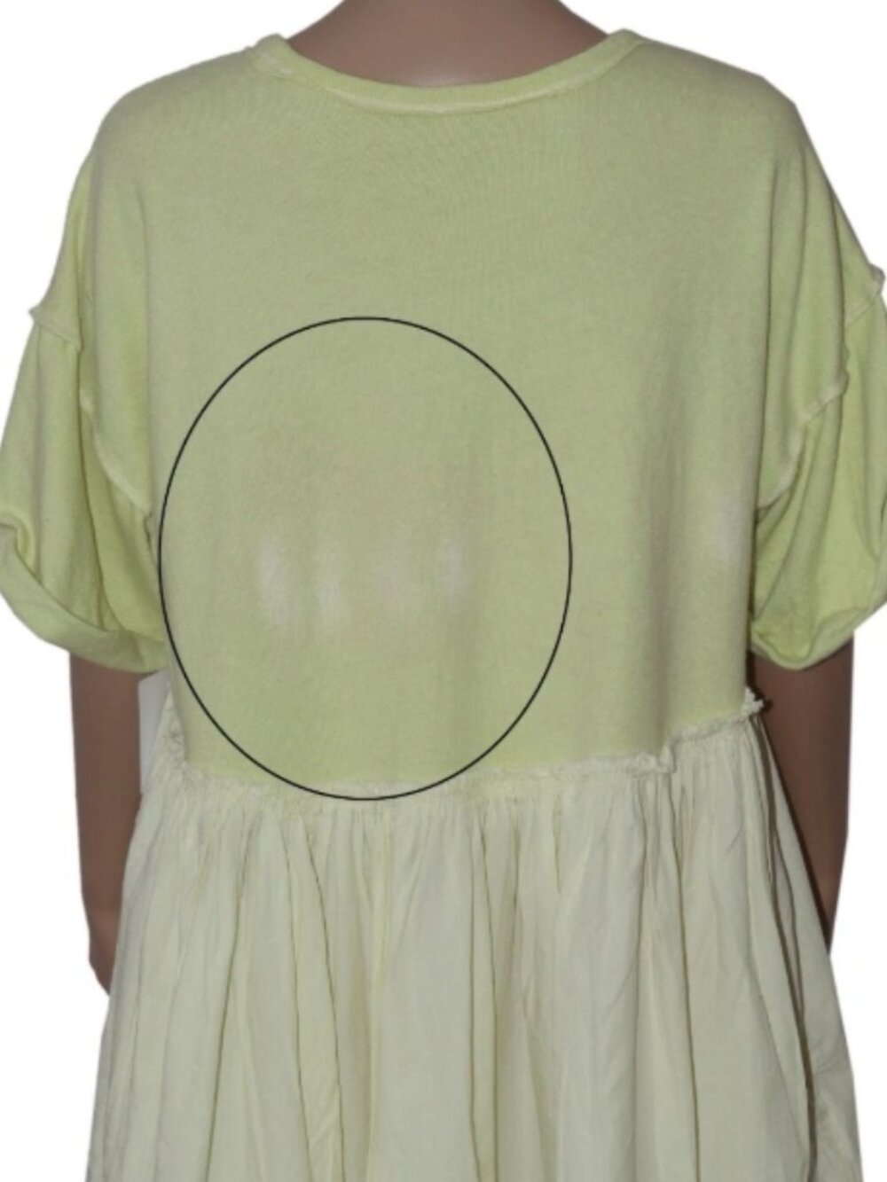Free People Catalina Mini Dress Scoop Neck Cuffed Sleeves Babydoll M - Picture 5 of 6